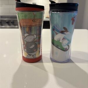 Two Starbucks Holiday Season 8 Oz Hologram Tumblers For Sale